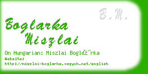 boglarka miszlai business card